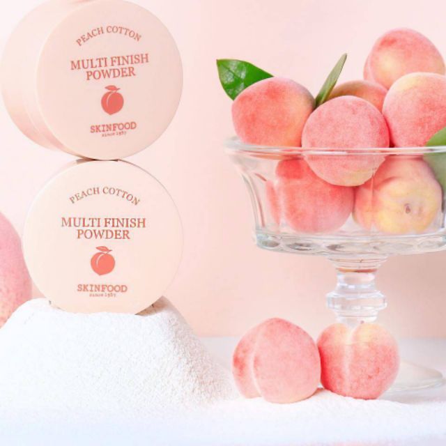 ภาพหน้าปกสินค้าใหม่แท้ % Skinfood Peach Cotton Multi Finish Powde5g./15g. จากร้าน korborkobluecha บน Shopee