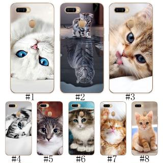 Oppo A37 A39 A57 A59 A3 A3S A5 A5S A7 F1S Soft TPU Silicone Phone Case Cover Cute Pet Cat