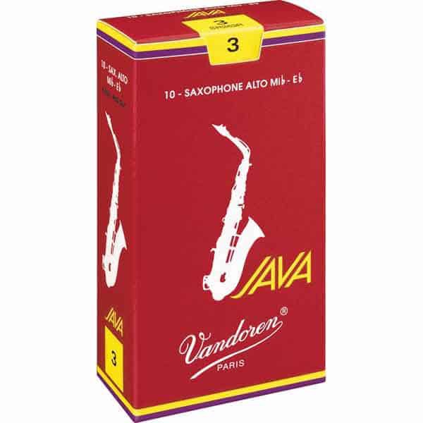 Vandoren Java Filed Red-Cut Alto Saxophone Reeds - 10 Pieces/ Box ลิ้นอ ...
