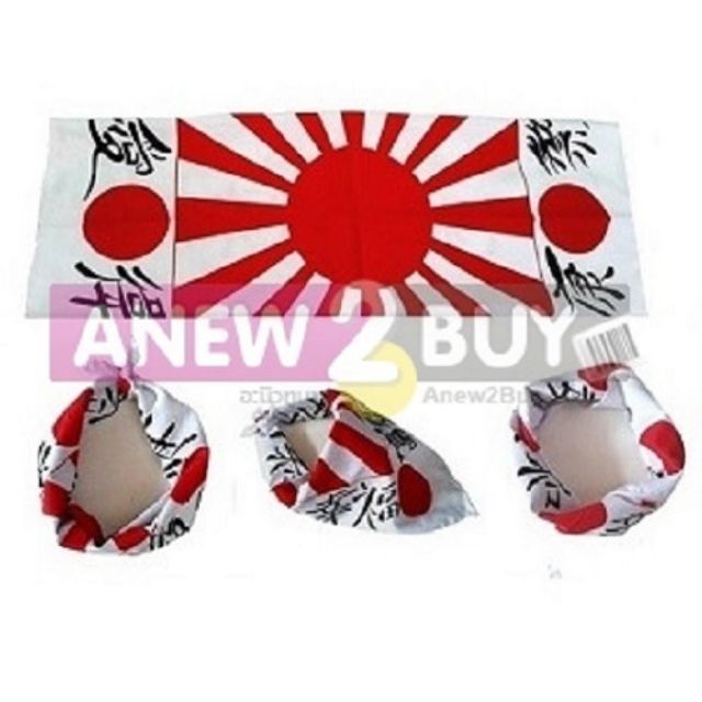 ผ้าลายธงญี่ปุ่น ใช้โพกหัวและพันคอได้ (Bandana Japanese Rising Sun ...