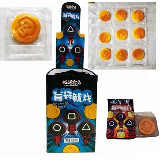 ขายสินค้าดีๆเท่านั้น☫▤❀[ผลิตภัณฑ์หลัก] ป๊อปเกาหลีฟองดองเกมปลาหมึกsquid gameรูปแบบสุ่ม9 ลาย ขนมเด็กที่นิยมมากที่สุดรสส้ม