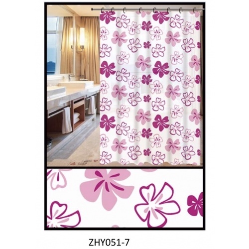bighot-primo-ผ้าม่านห้องน้ำ-peva-ลายดอกไม้-ขนาด180x180ซม-df006