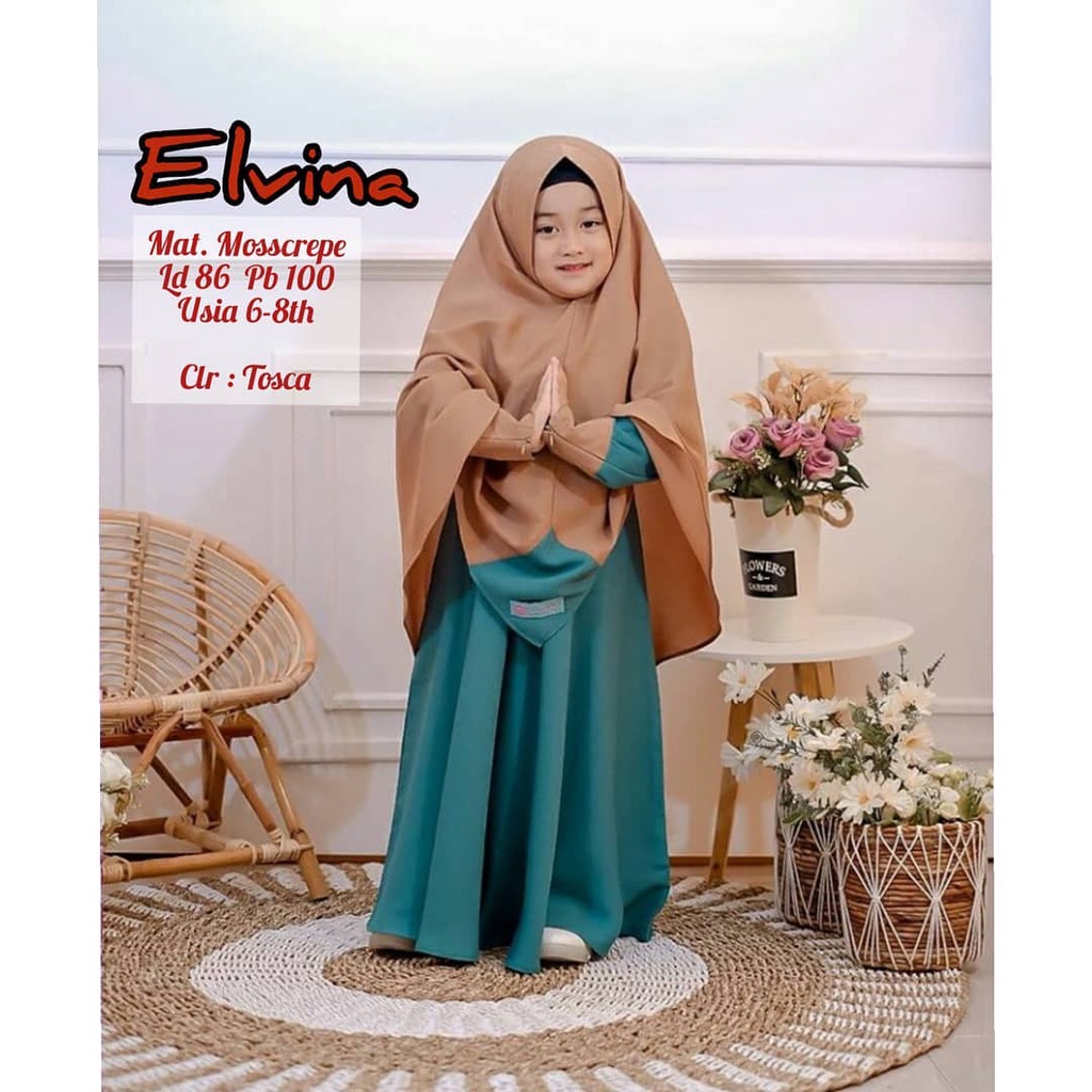 elvina-kids-shari-mosscrape-วัสดุ-get-gamis-and-hijab-khimar-เสื้อผ้าเด็ก-สําหรับเด็กอายุ-6-8-ปี-แขวนสูง