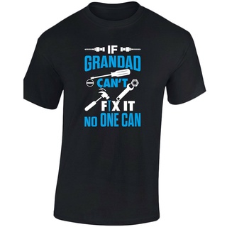 เสื้อยืดวินเทจขายดี เสื้อยืดลําลอง แขนสั้น พิมพ์ลาย If Grandad Cant Fix It No One Can สําหรับผู้ชาย 10 สี DDdjda36OBfgd