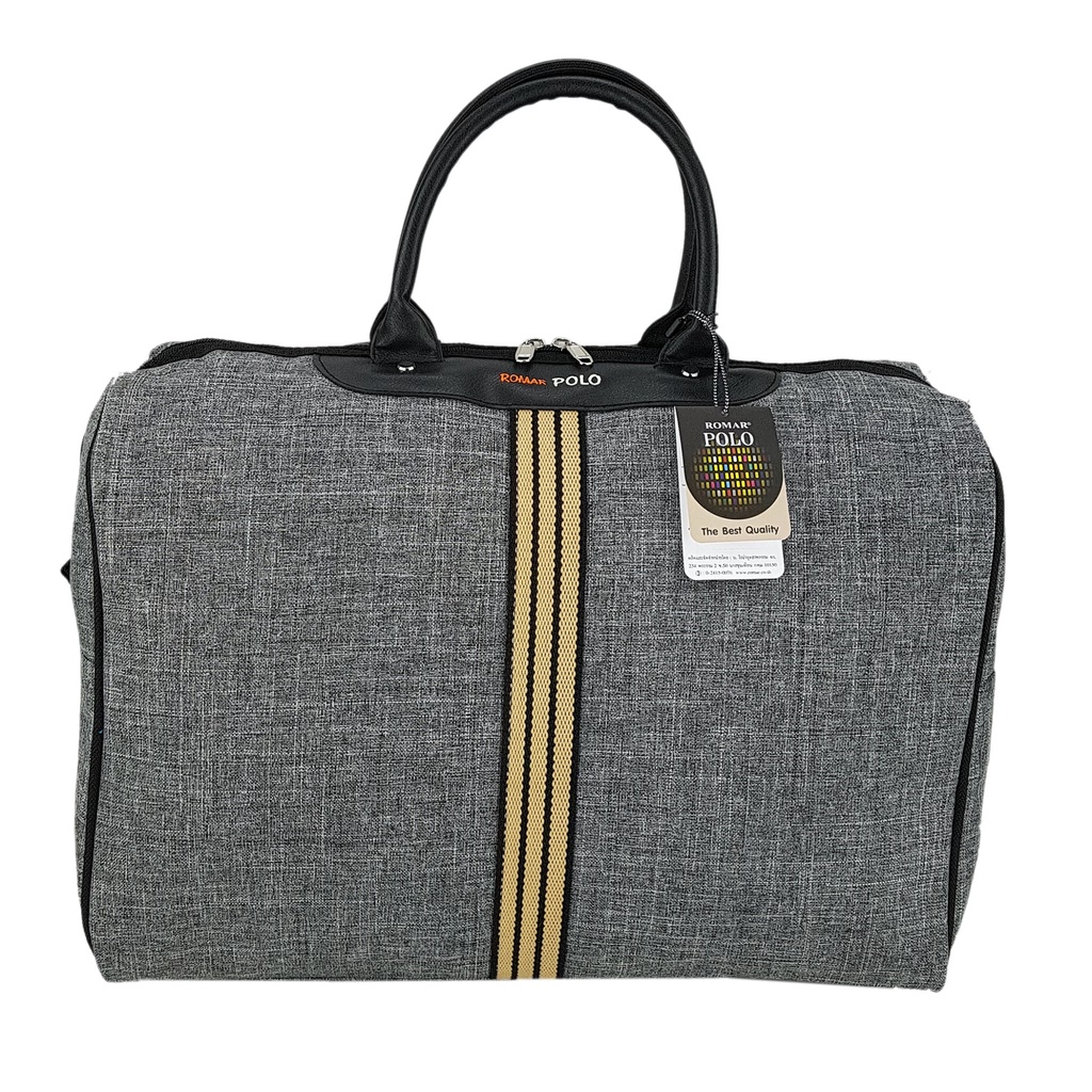 romar-polo-กระเป๋าเดินทาง-กระเป๋าถือ-ขนาด-18-นิ้ว-style-vintage-canvas-grey