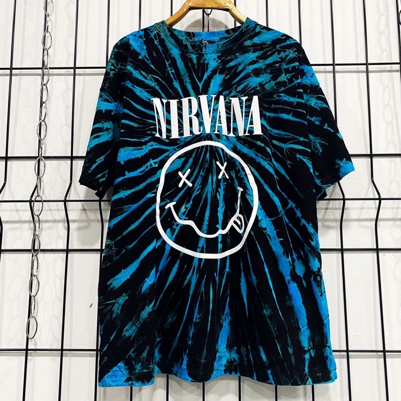 เสื้อยืดแขนสั้นoversizedพิมพ์ลาย-nirvana