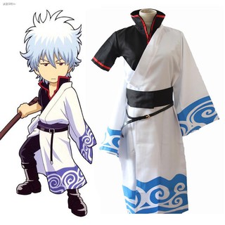 ชุดคอสเพลย์ การ์ตูนเรื่องกินทามะ ชุดแต่งกายฮาโลวีนผู้ใหญ่ Anime Gintama Cosplay Costumes Sakata Gintoki Costume Kimono