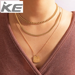 Necklace Square letter multi-simple chain autumn sweater chain for girls for women low price