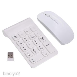 [BLESIYA2] 2.4G Numeric Keyboard USB Wireless Number Pad with Mouse for Laptop Desktop