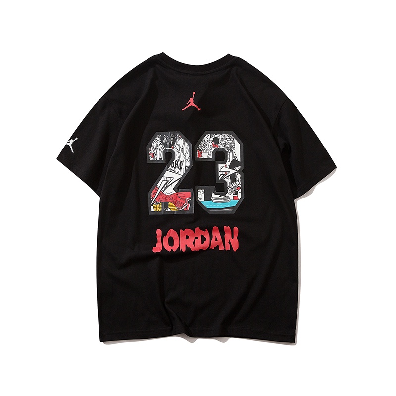 ราคาต่ำสุดเสื้อยืดแขนสั้น-ผ้าฝ้าย-พิมพ์ลาย-jordan-แฟชั่นสําหรับผู้ชาย-และผู้หญิงs-3xl