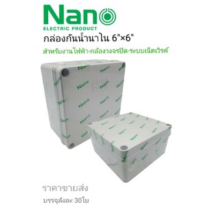 กล่องกันน้ำNano6×6พลาสติกNano204Wสีขาวบรรจุ30ใบ