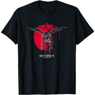 ROUND คอลูกเรือเสื้อยืด พิมพ์ลาย Death Note Ryuk on Apple-4XL