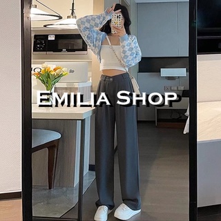 EMILIA SHOP  กางเกงขายาว กางเกงเอวสูง สไตล์เกาหลี 2022 ใหม่  Beautiful ทันสมัย Trendy ทันสมัย ES220106 36Z230909