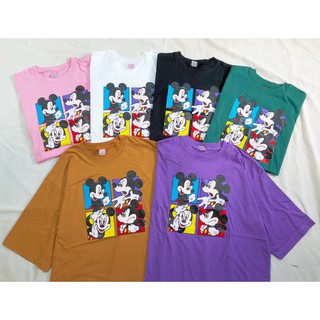 เสื้อยืดผู้หญิง Oversize ลายการ์ตูน Mikky Mouse สินค้าพร้อมส่ง ผ้านิ่ม สีสันสดใส Made in Thailand จร้าาา
