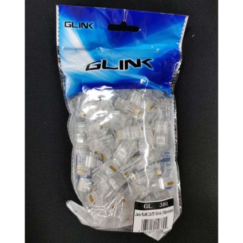 glink-gl-380-rj45-cat5e-หัวแลน-cat5e-100ตัว-แพ็ค-หัวแลนมาตรฐาน-หัวแลนคุณภาพดี-ราคาถูก