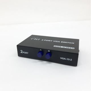 ภาพขนาดย่อของภาพหน้าปกสินค้าVGA Switch Key-press Switch 1920x1440 non-power 2Port VGA-15-2C (พร้อมส่ง) จากร้าน tukdeeshop.99 บน Shopee
