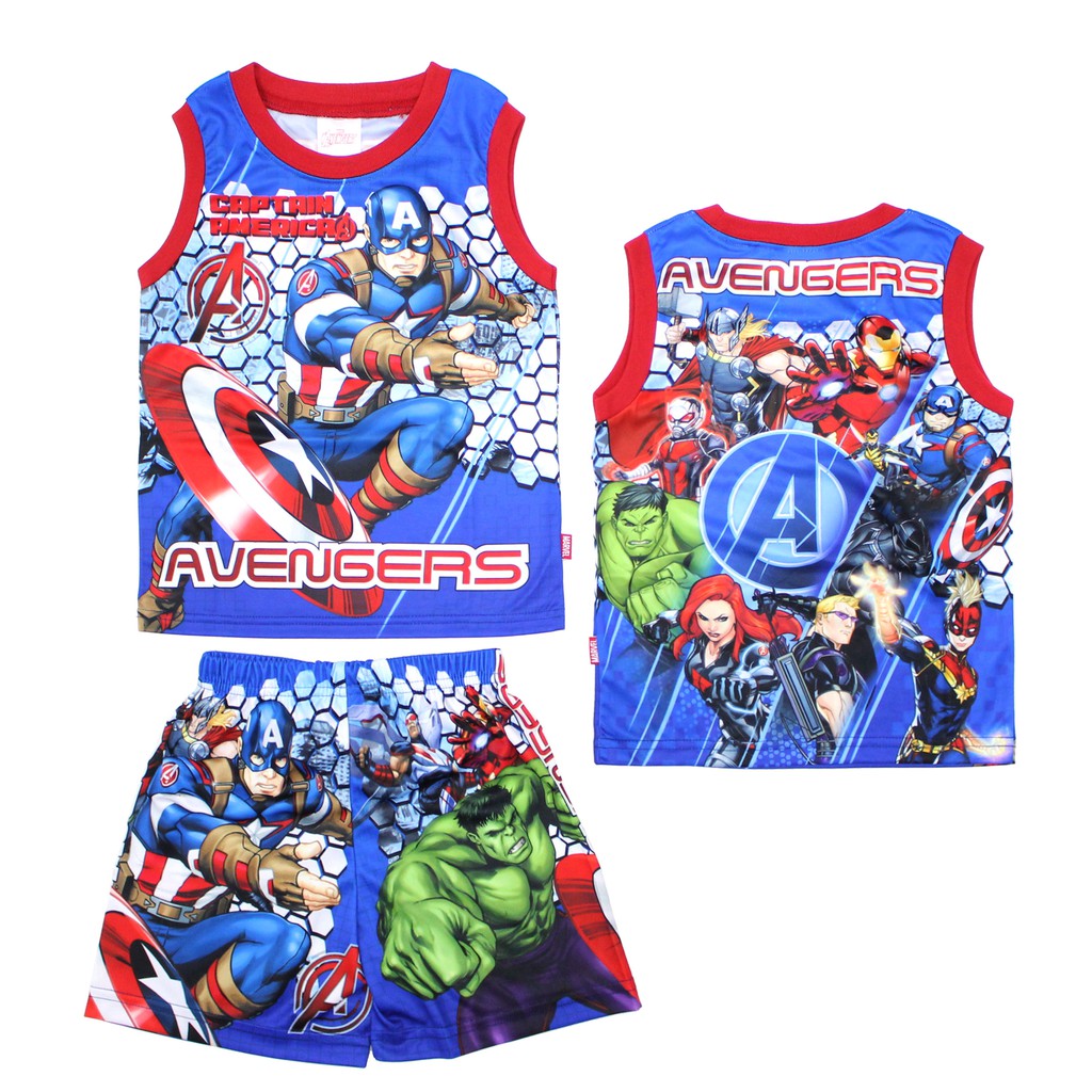 เสื้อผ้าเด็กลายการ์ตูนลิขสิทธิ์แท้เด็กผู้ชาย-ผู้หญิง-iron-man-เสื้อเด็กผ้ามัน-avengers-dma243-09