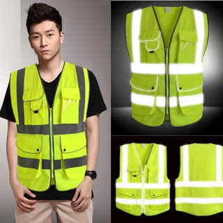 ภาพหน้าปกสินค้าF15  Reflective Vest  เสื้อกั๊กสะท้อนแสง Multi - Pocket เสื้อแจ็คเก็ตการจราจรความปลอดภัยเสื้อขี่มอเตอร์ไซค์  Safety Vest ซึ่งคุณอาจชอบสินค้านี้