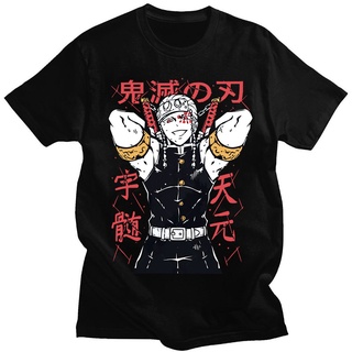 เสื้อยืดแขนสั้น พิมพ์ลายการ์ตูนอนิเมะ Demon Slayer KImetsu No Yaiba Tengen Uzui แนวสตรีท ขนาดใหญ่ สําหรับผู้ชาย และผู้หญ