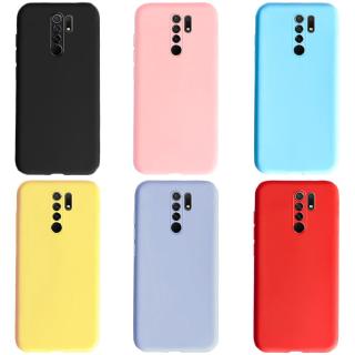 เคสโทรศัพท์ซิลิโคนสีพื้นสําหรับ Xiaomi Redmi 9 9a Redmi9A Redmi 9a