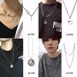 Punk Neck Chain Necklaces for Women Round Pendants Hiphop Female Fashion Jewelry Necklace