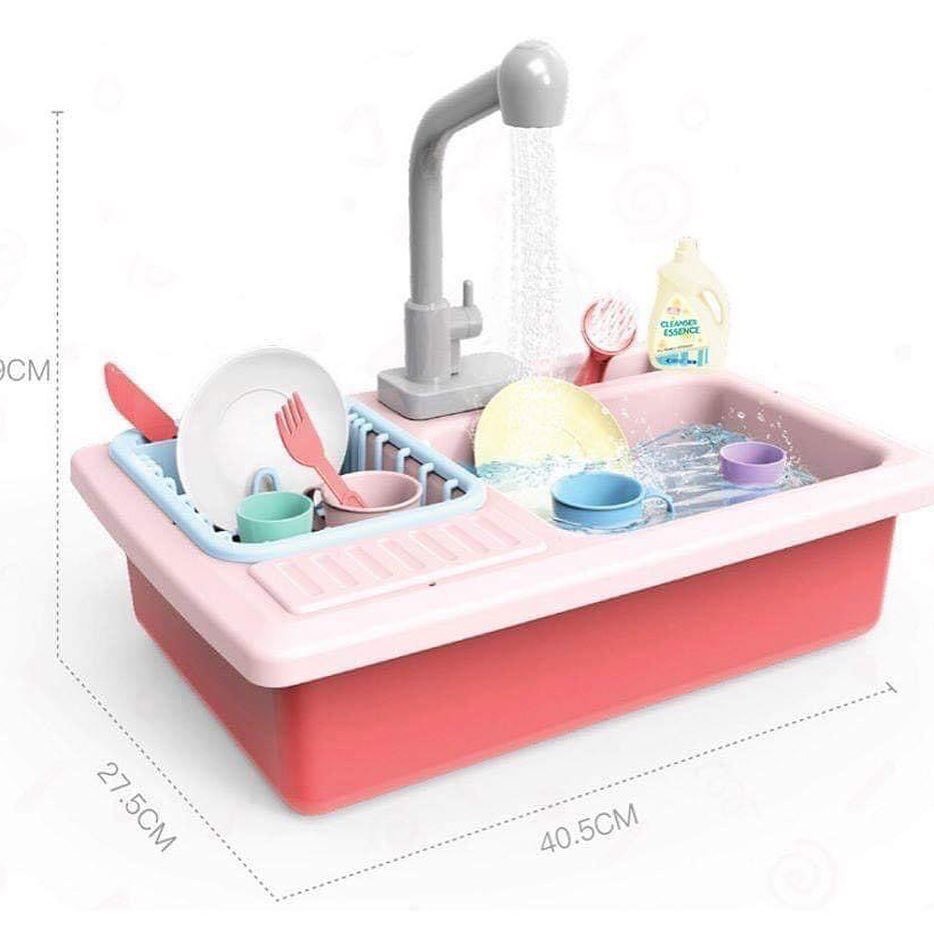 อ่างล้างจานของเล่นจำลอง-น้ำไหลได้จริง