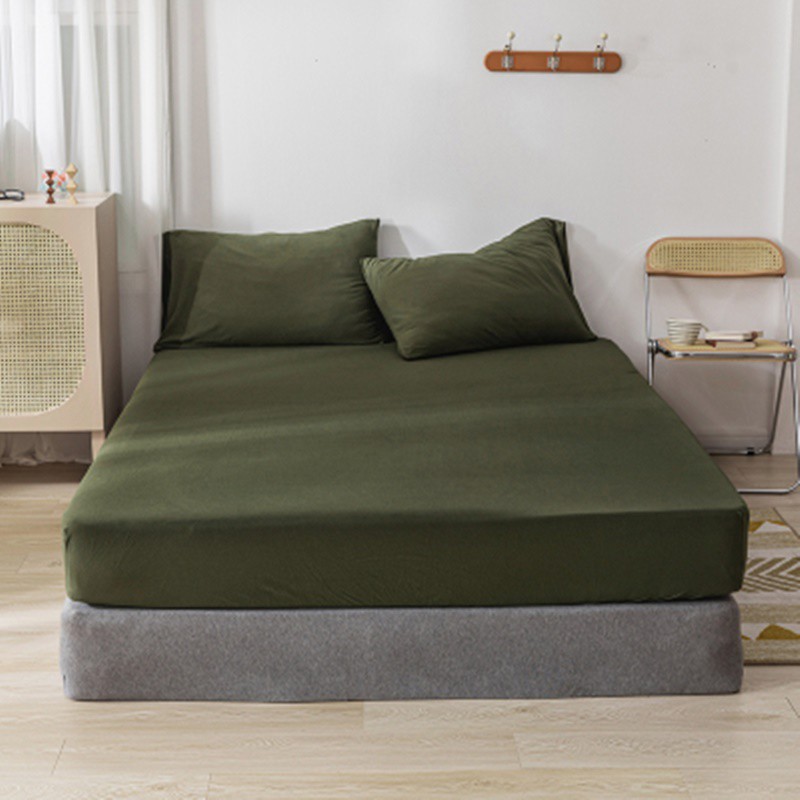 ผ้าปูที่นอนสีพื้น-3-5-ฟุต-5ฟุต-และ-6-ฟุต-คุ้มมากกได้-5-ชิ้น-สีสวย