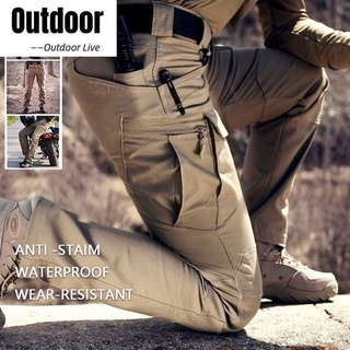 ภาพหน้าปกสินค้าคุณภาพสูงใหม่ IX7 ผู้ชายกางเกงยุทธวิธีกันน้ำ Army ผู้ใช้นอกกีฬากางเกงเดินป่า Slim ที่เกี่ยวข้อง