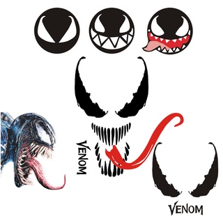 สติกเกอร์สะท้อนแสง ลาย DC marvel venom แบบสร้างสรรค์ สําหรับติดตกแต่งหน้าต่างรถยนต์ รถจักรยานยนต์