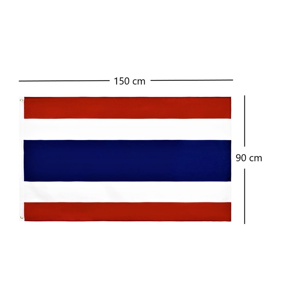 ภาพสินค้าธงชาติไทยผืนใหญ่ 90x150 cm ธง ธงไทย ธงชาติไทย ธงประเทศไทย ธงชาติไทยขนาดใหญ่ Thai Big Flag จากร้าน partyrepublic บน Shopee ภาพที่ 2