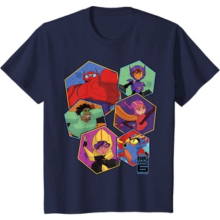 เสื้อยืดผ้าฝ้ายพรีเมี่ยม เสื้อยืด พิมพ์ลายกราฟิก Disney Big Hero 6 TV Series Six Hex