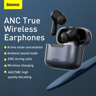 Baseus SIMU ANC True Wireles หูฟัง S1 Pro ชาร์จไร้สาย ENC ระหว่างการโทร ทาร์นิช / ฟ้า