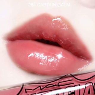 ของแท้ พร้อมส่ง !! ลิปกลอสขนาดจริง MAC POWERGLASS PLUMPING LIP GLOSS 2.8 ML. สี 284 CAPTAIN GLAM