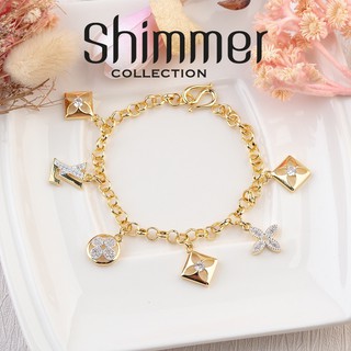 พร้อมส่ง!! สร้อยข้อมืออิตาลี18K สร้อยข้อมือสีทอง18K สร้อยข้อมือเกาหลีทอง24K สร้อยข้อมือ XUPINGใส่อาบนำ้ได้ ไม่ลอก ไม่ดำ