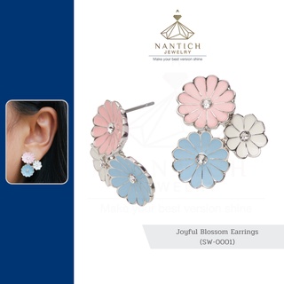 สินค้า 💎👩🏻‍⚕️ [เครื่องประดับ | ปลอดภัย] ต่างหู คนแพ้ง่าย : Joyful Blossom Earrings (SW-0001) Nantich Jewelry