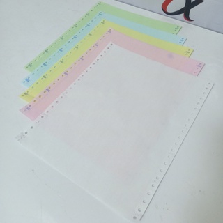 สินค้า กระดาษต่อเนื่องเคมี เจนเนอรัล ไม่มีเส้น 9x11 (5ชั้น) 5 สี