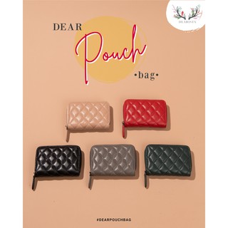 กระเป๋าสตางค์ใบสั้นหนังแกะแท้ ซิปรอบ รุ่น Pouch ใบเล็ก Dearista