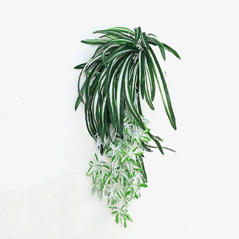 nicehome-artificial-flowers-plants-wall-hanging-chlorophytum-potted-green-plants-home-living-room-decor