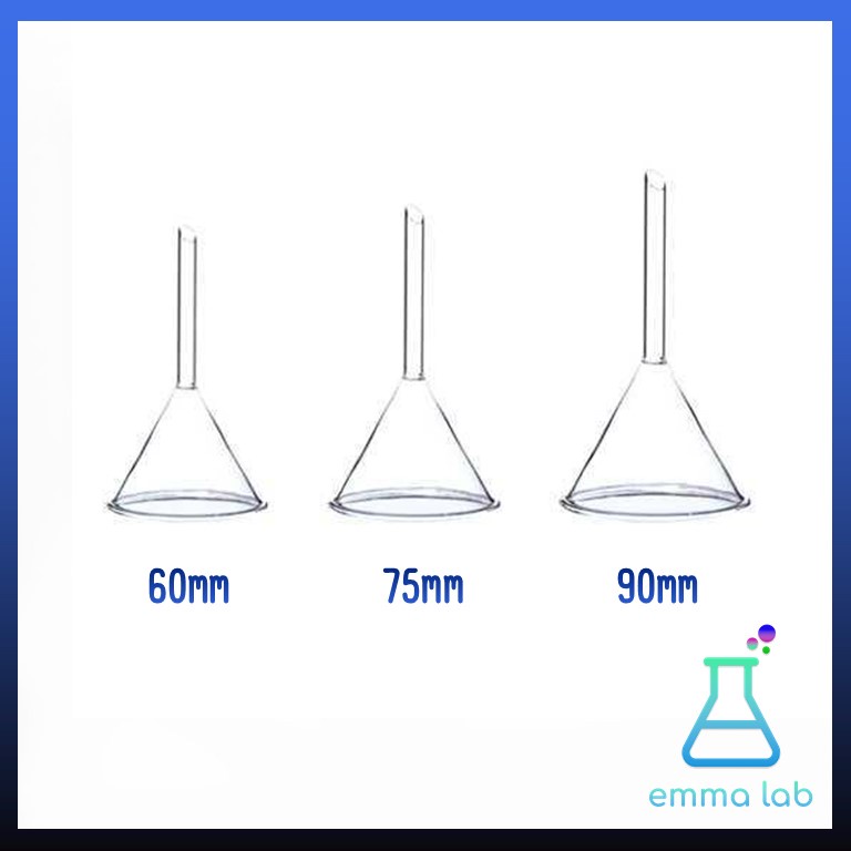 funnel-กรวยแก้ว-glass-funnel-กรวยเทสารเคมี-กรวยห้องทดลอง-กรวยวิทยาศาสตร์-กรวย-ห้องทดลอง-6cm-7-5cm-9cm