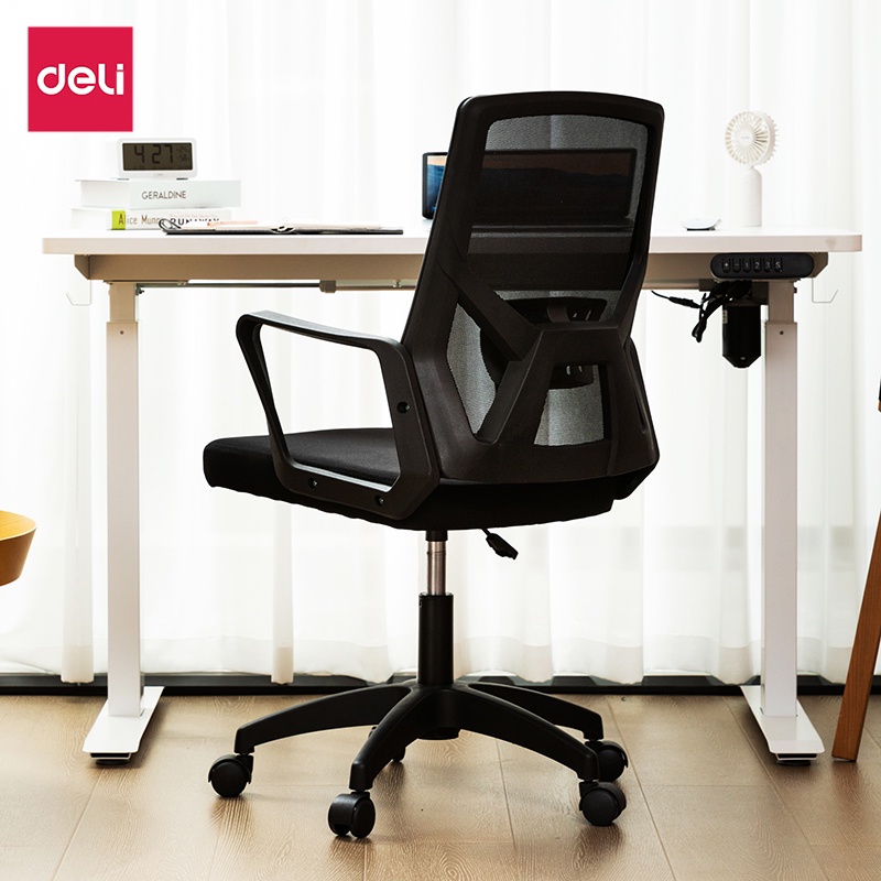deli-เก้าอี้ทำงาน-เก้าอี้สำนักงาน-ทำงาน-พนักพิงพับได้-90-ติดตั้งง่าย-ขนาดใหญ่-อุปกรณ์สำนักงาน-office-chair
