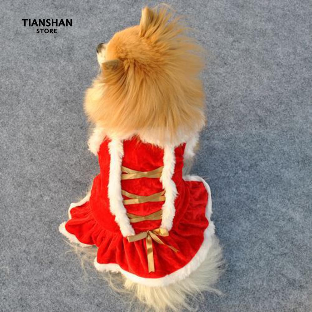 ภาพหน้าปกสินค้าTianShan Pet Red เครื่องแต่งกายอ่อนเครื่องแต่งกายสุนัข เสื้อผ้าสัตว์เลี้ยง