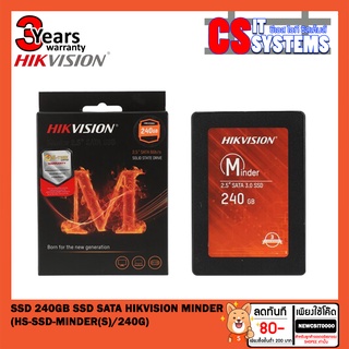 SSD (เอสเอสดี) 240GB SSD SATA HIKVISION MINDER (HS-SSD-MINDER(S)/240G)