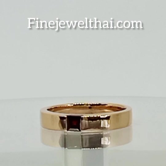 finejewelthai-แหวน-แหวนโกเมน-แหวนพลอย-แหวนเงินแท้-พลอยแท้-พลอยประจำเดือนเกิด-garnet-silver-ring-r1408gm