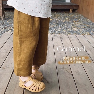 [Babycat] พร้อมส่ง ขายดี ใหม่ กางเกงขากว้าง ผ้าลินิน ลําลอง สไตล์เกาหลี ญี่ปุ่น ฤดูร้อน สําหรับเด็ก