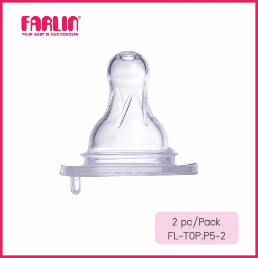 farlin-จุกนมป้องกัน-anti-colic-ขวดคอกว้าง-รุ่น-fl-top-p5-2-แพ็ค-2-ชิ้น-3m