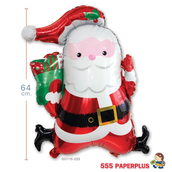 555paperplus-ซื้อใน-live-ลด-50-ลูกโป่งฟอยล์-ซานต้า-snowman-ปีใหม่-ลูกโป่งแฟนซี-ลูกโป่งจัดงานปีใหม่-gd115