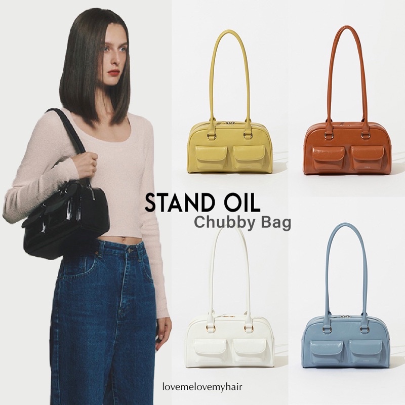 ภาพหน้าปกสินค้าพร้อมส่ง/PRE  Stand oil chubby bag