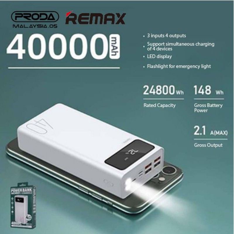 แบตสำรอง50000mah-remax-rpp-113-พาเวอร์แบงค์-ชาร์จเร็ว-แบตสำรองแท้-แบตสำรองของแท้-แบตเตอรี่สำรอง-led-การส่องแสง-powerbank