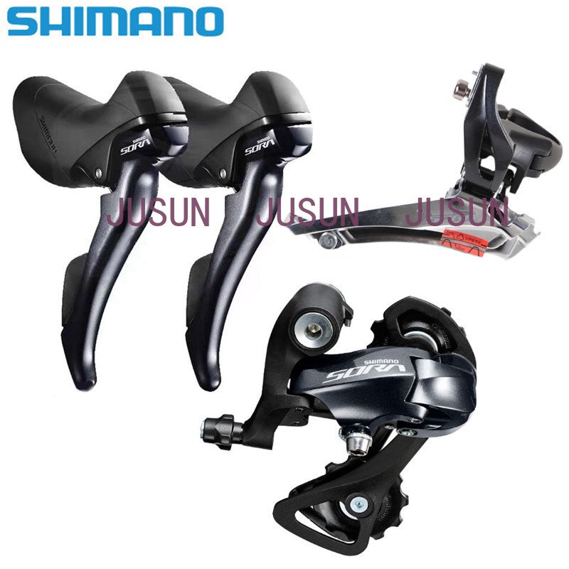 ชุดเกียร์ Shimano SORA R3000 สำหรับจักรยาน ประกอบด้วย ST-R3000 ขวา, RD ...