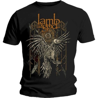 ส่งเร็ว เสื้อยืดลําลอง แขนสั้น พิมพ์ลาย Lamb Of God Crow Wild Unseix เหมาะกับฤดูร้อน ของขวัญS-5XL